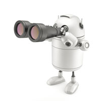 Robot with binoculars